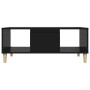 Mesa de centro madera contrachapada negro 90x50x36,5 cm