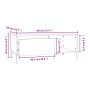 Mesa de centro madera contrachapada blanco brillo 90x50x36,5 cm