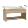 Mesa de centro madera de ingeniería roble Sonoma 102x50x52,5 cm
