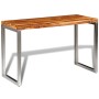 Mesa de comedor con patas de acero madera maciza
