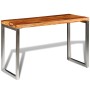 Mesa de comedor con patas de acero madera maciza