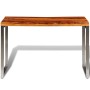 Mesa de comedor con patas de acero madera maciza