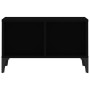 Mesa de centro madera contrachapada negro 60x50x36,5 cm