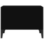 Mesa de centro madera contrachapada negro 60x50x36,5 cm