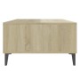 Mesa de centro madera contrachapada blanco roble 103,5x60x35cm