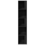 Mueble de esquina madera contrachapada negro 33x33x164,5 cm