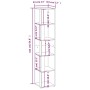 Mueble de esquina madera contrachapada negro 33x33x164,5 cm