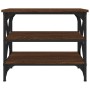 Mesa auxiliar madera contrachapada marrón roble 55x38x45 cm