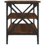 Mesa auxiliar madera contrachapada marrón roble 55x38x45 cm