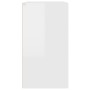 Armario de maquillaje madera blanco brillante 80x40x75 cm