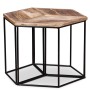 Mesa de centro de madera maciza de mango 56x48x40 cm