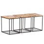 Mesa de centro de madera maciza de mango 56x48x40 cm