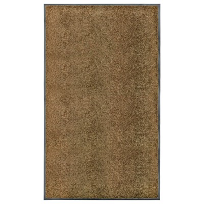 Felpudo lavable marrón 90x150 cm