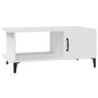 Mesa de centro madera contrachapada blanco 90x50x40 cm