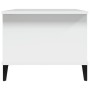 Mesa de centro madera contrachapada blanco 90x50x40 cm