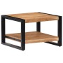Mesa de centro de madera maciza de acacia 60x60x40 cm