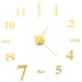 Reloj 3D de pared con diseño moderno 100 cm XXL dorado