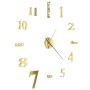 Reloj 3D de pared con diseño moderno 100 cm XXL dorado