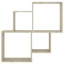 Estante cubo de pared contrachapado roble Sonoma 80x15x78,5 cm