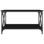 Mesa de centro madera contrachapada y hierro negro 80x50x45 cm