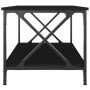 Mesa de centro madera contrachapada y hierro negro 80x50x45 cm