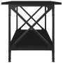 Mesa de centro madera contrachapada y hierro negro 80x45x45 cm