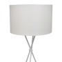 Lámpara de pie con pantalla y soporte blanco