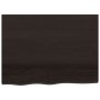 Estante pared madera roble tratada marrón oscuro 80x60x(2-4) cm