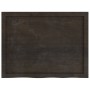 Estante pared madera roble tratada marrón oscuro 80x60x(2-4) cm