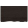 Estante de pared madera roble tratada marrón oscuro 100x60x2 cm