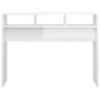 Mesa consola madera de ingeniería blanco brillo 105x30x80 cm