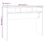 Mesa consola madera de ingeniería blanco brillo 105x30x80 cm