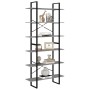 Estantería madera contrachapada gris Sonoma 100x30x210 cm