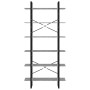 Estantería madera contrachapada gris Sonoma 100x30x210 cm