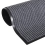 Alfombra de entrada PVC gris 90x120 cm