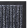 Alfombra de entrada PVC gris 90x120 cm