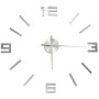 Reloj 3D de pared con diseño moderno plateado 100 cm XXL