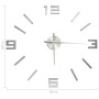 Reloj 3D de pared con diseño moderno plateado 100 cm XXL