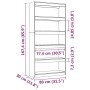 Estantería/divisor de espacios madera pino gris 80x30x167,4 cm