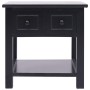 Mesa auxiliar madera de Paulownia negro 40x40x40 cm