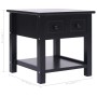 Mesa auxiliar madera de Paulownia negro 40x40x40 cm
