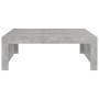 Mesa de centro madera de ingeniería gris hormigón 100x100x35 cm