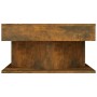 Mesa de centro madera contrachapada roble ahumado 57x57x30 cm