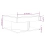 Mesa de centro madera contrachapada roble ahumado 57x57x30 cm