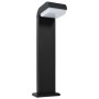 Lámpara LED de pared para jardín ovalada negra 9 W