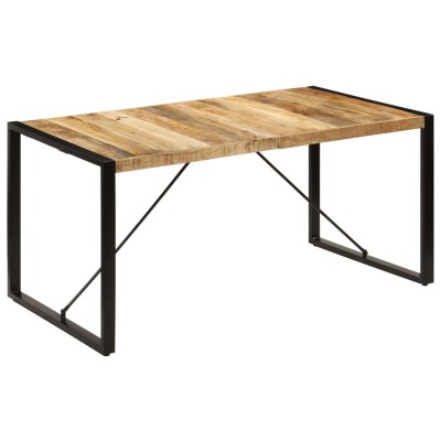 Mesa de comedor de madera maciza de mango 160x80x75 cm