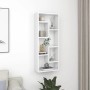 Estantería de pared madera contrachapada blanco 36x16x90 cm
