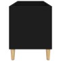 Mueble para discos madera contrachapada negro 74,5x38x48 cm