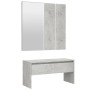 Set de muebles de recibidor madera contrachapada gris hormigón