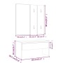 Set de muebles de recibidor madera contrachapada gris hormigón